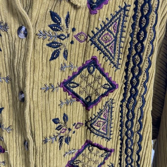 Free People Mustard Embroidered Jumpsuit - Picture 4 of 13